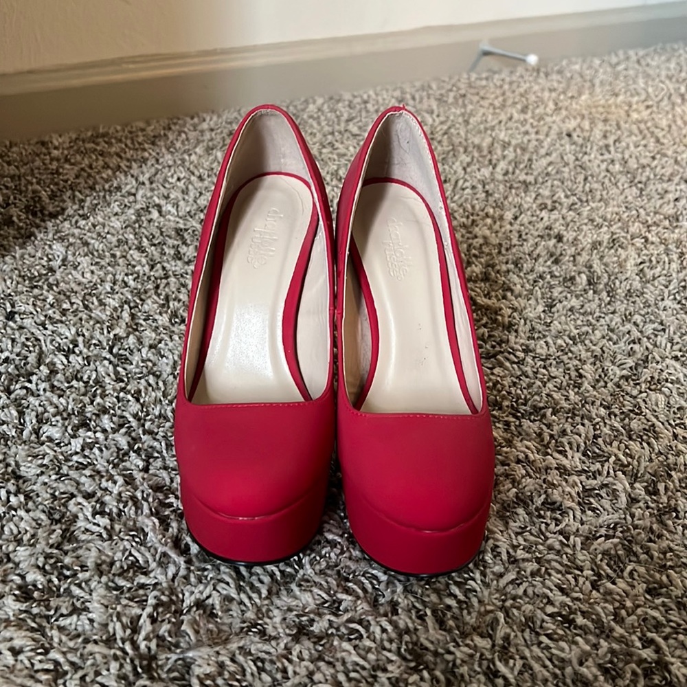 Red charlotte russe platform heels